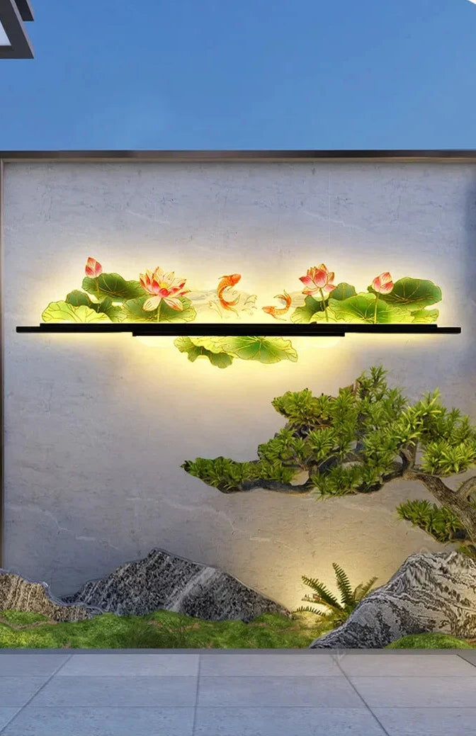 Décoration Murale LED Jardin Aquatique