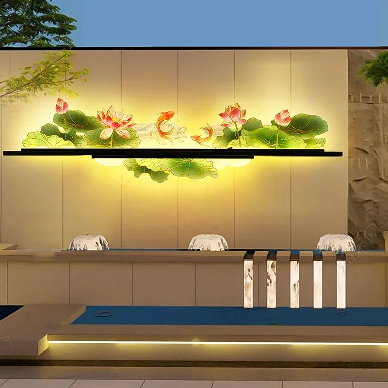 Décoration Murale LED Jardin Aquatique
