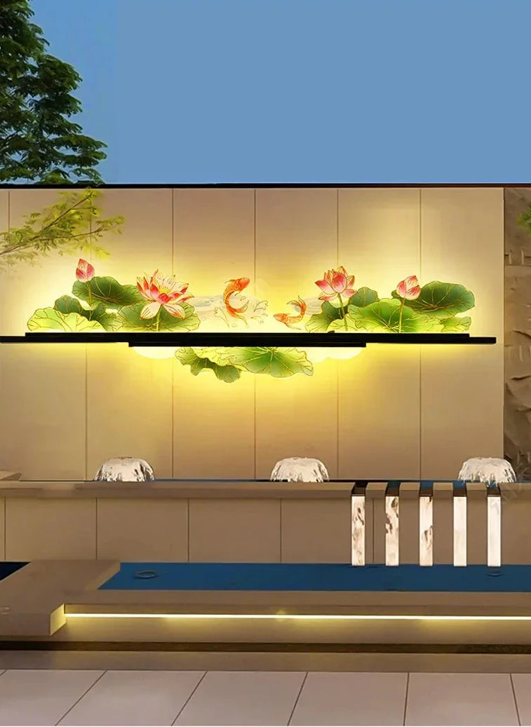 Décoration Murale LED Jardin Aquatique
